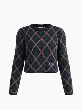 The Ragged Priest Womens Plaid Pullover Multicolor Cropped Sweater Vest Size S-M